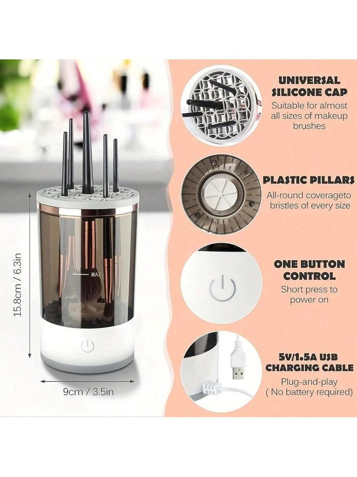 Electric Makeup and paint brush cleaner | Brush cleaning machine