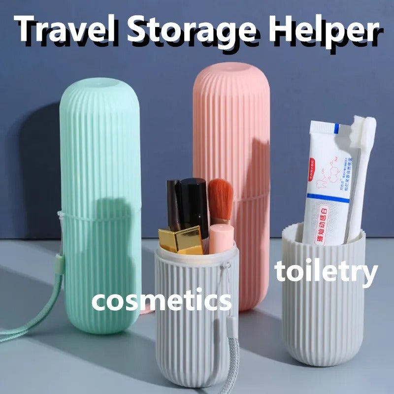 Portable toothbrush and makeup holder | Travel toothbrush and makeup case