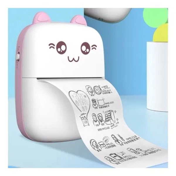 Mini portable printer | Cute rechargeable thermal printer | Pocket colourful printer