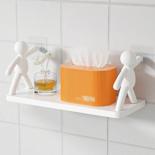 Creative human shaped shelves | Self adhesive wall mounted shelf | Storage rack for bathroom,kitchen,room