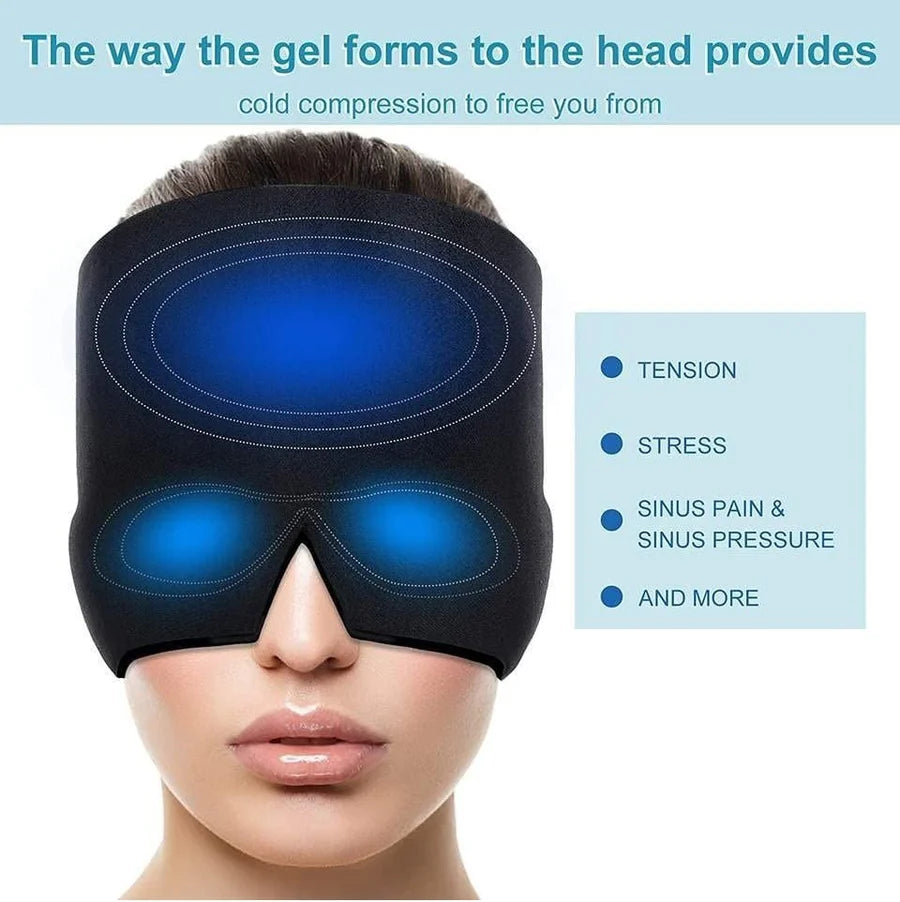 Headache Relief Cap | Migraine Relief Cap | Reusable Ice Gel Cap